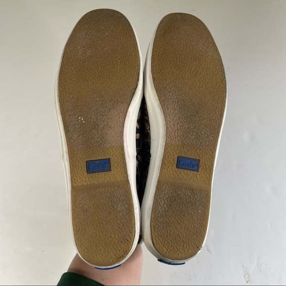 Keds x Rifle Paper Co. Black with Gold Floral Design Size 10 - Picture 6 of 7